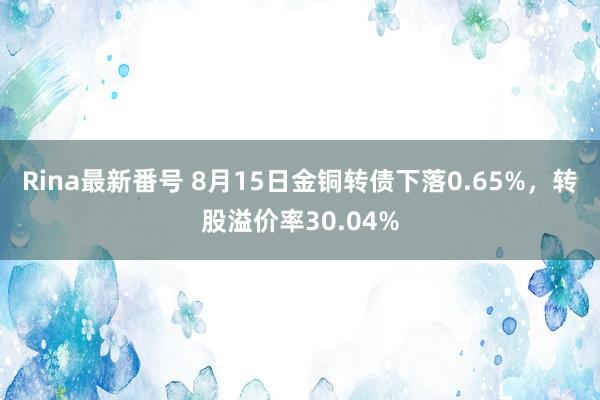 Rina最新番号 8月15日金铜转债下落0.65%，转股溢价率30.04%